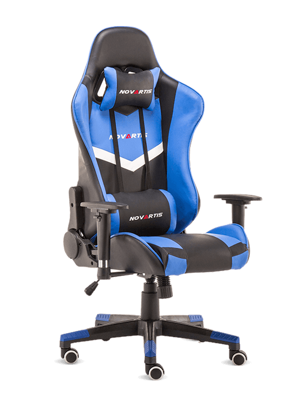 Sedia da gioco da corsa blu in PVC PU di produzione professionale economica 