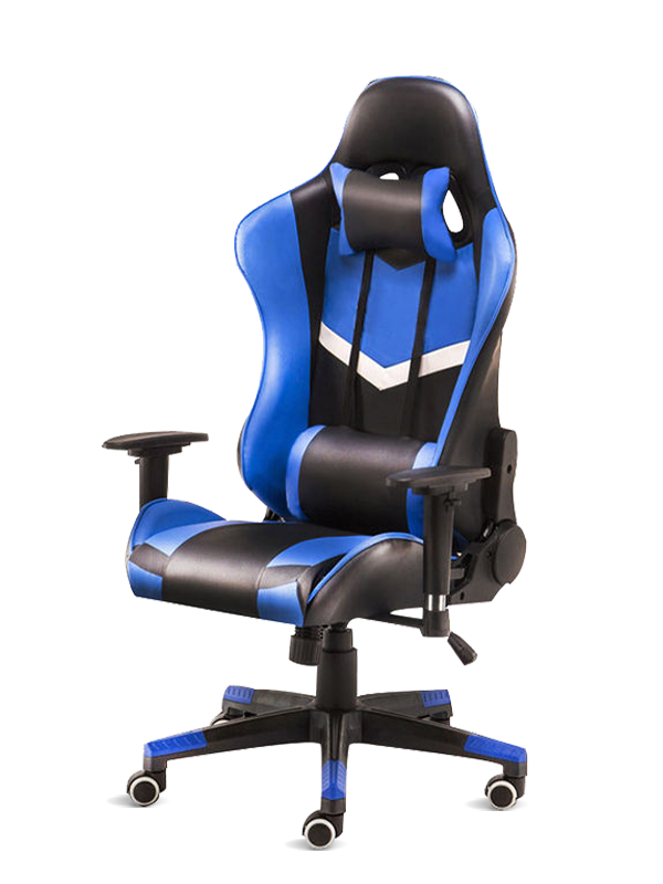 Sedia da gioco con schienale per giocatori in pelle per computer da corsa popolare per PC con poggiapiedi 
