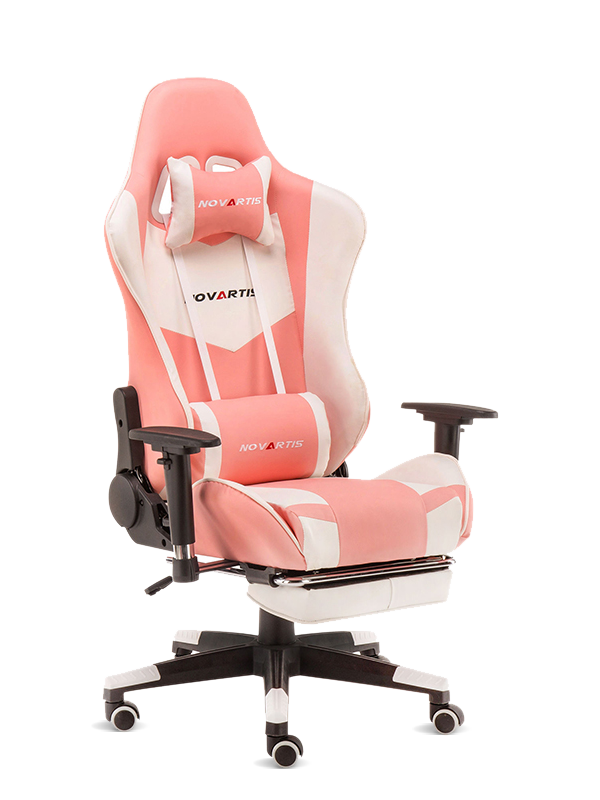 Sedia da gioco con ingranaggi rosa da corsa moderna in PVC PU di alta qualità all'ingrosso 