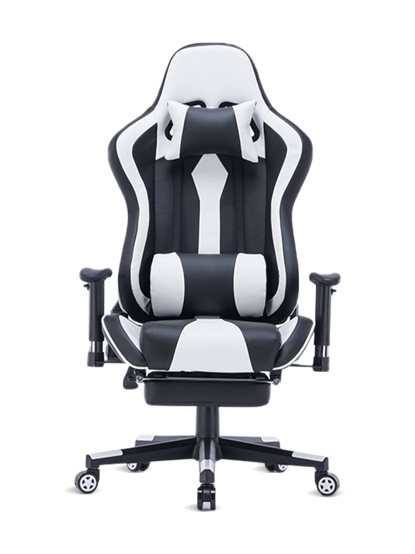 Sedie da corsa per computer ergonomiche per PC di nuovo design Sedia da gioco RGB bianca per ufficio 