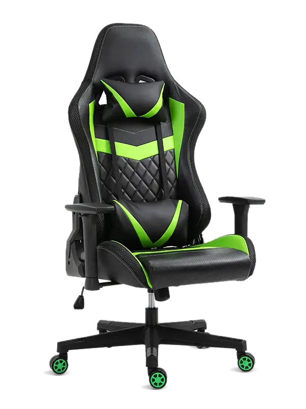 Sedia da ufficio direzionale in pelle nera con schienale alto, ergonomica da corsa, con braccioli 2D 