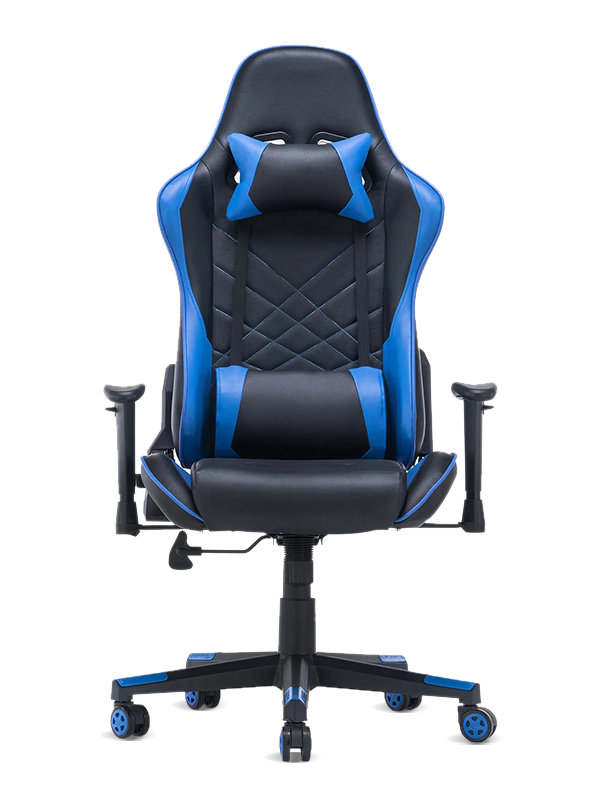 Sedia da gioco da ufficio executive reclinabile in pelle blu OEM 